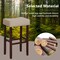 Costway Set of 2 Bar Stools Counter Height Saddle Kitchen Chairs with Wooden Legs